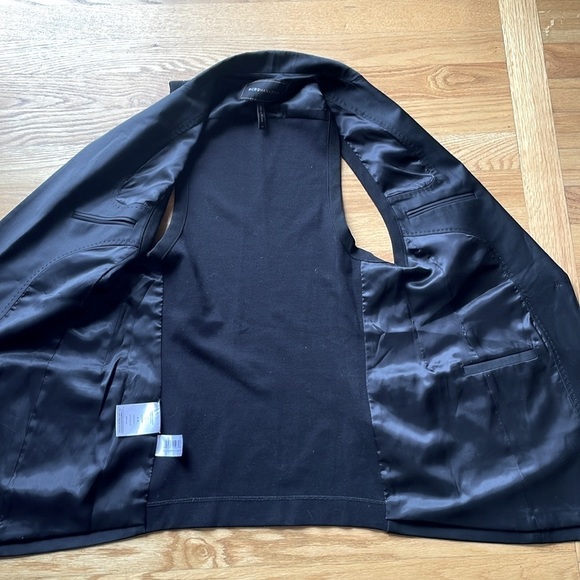 BCBGMaxazria Black Tuxedo Vest Single Button Size XS Formal City Lined - Picture 11 of 12